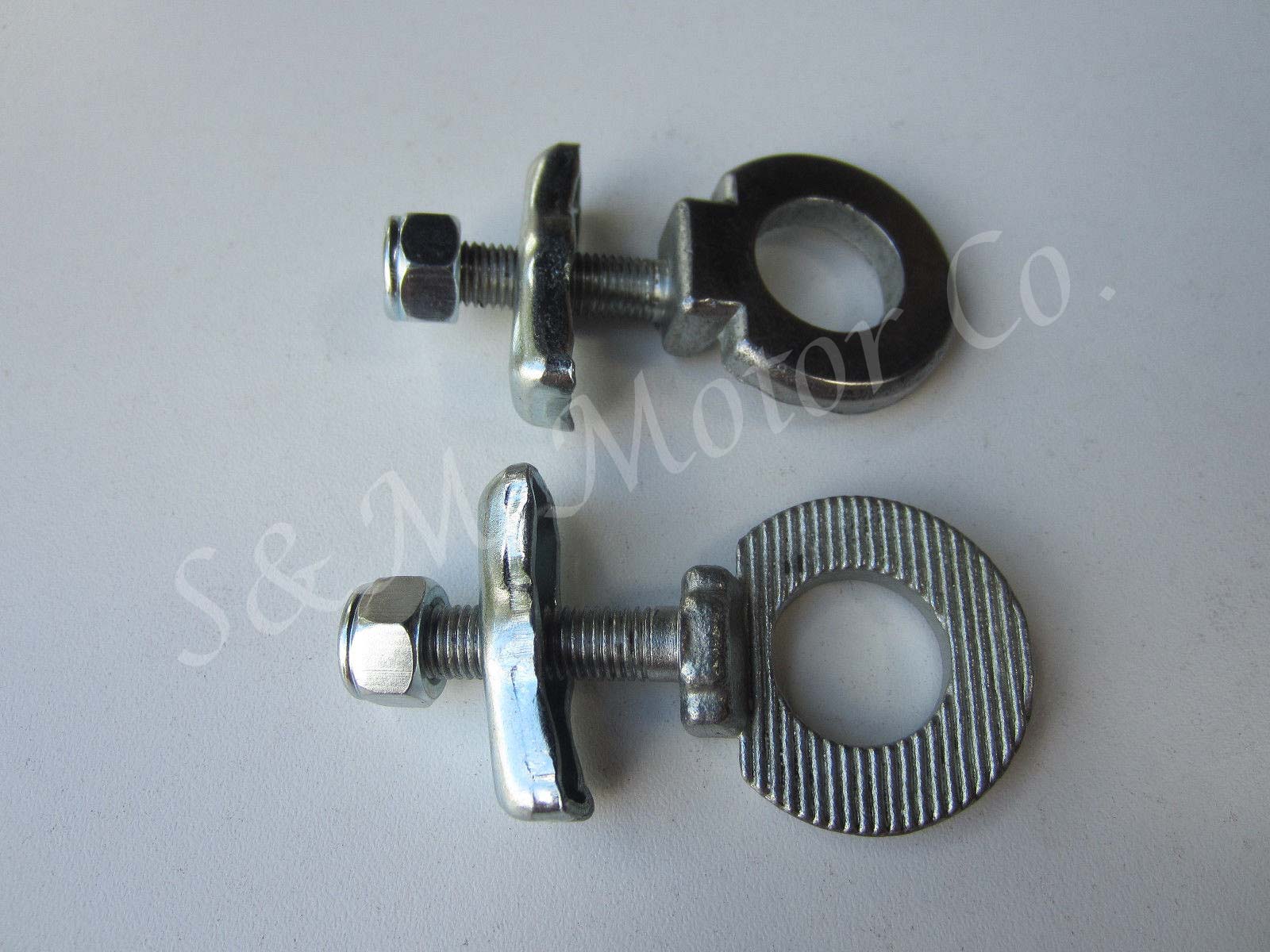 TRIUMPH REAR WHEEL CHAIN TENSIONERS ADJUSTERS 371134 372089 371015 T100 T120 SM Motor Co