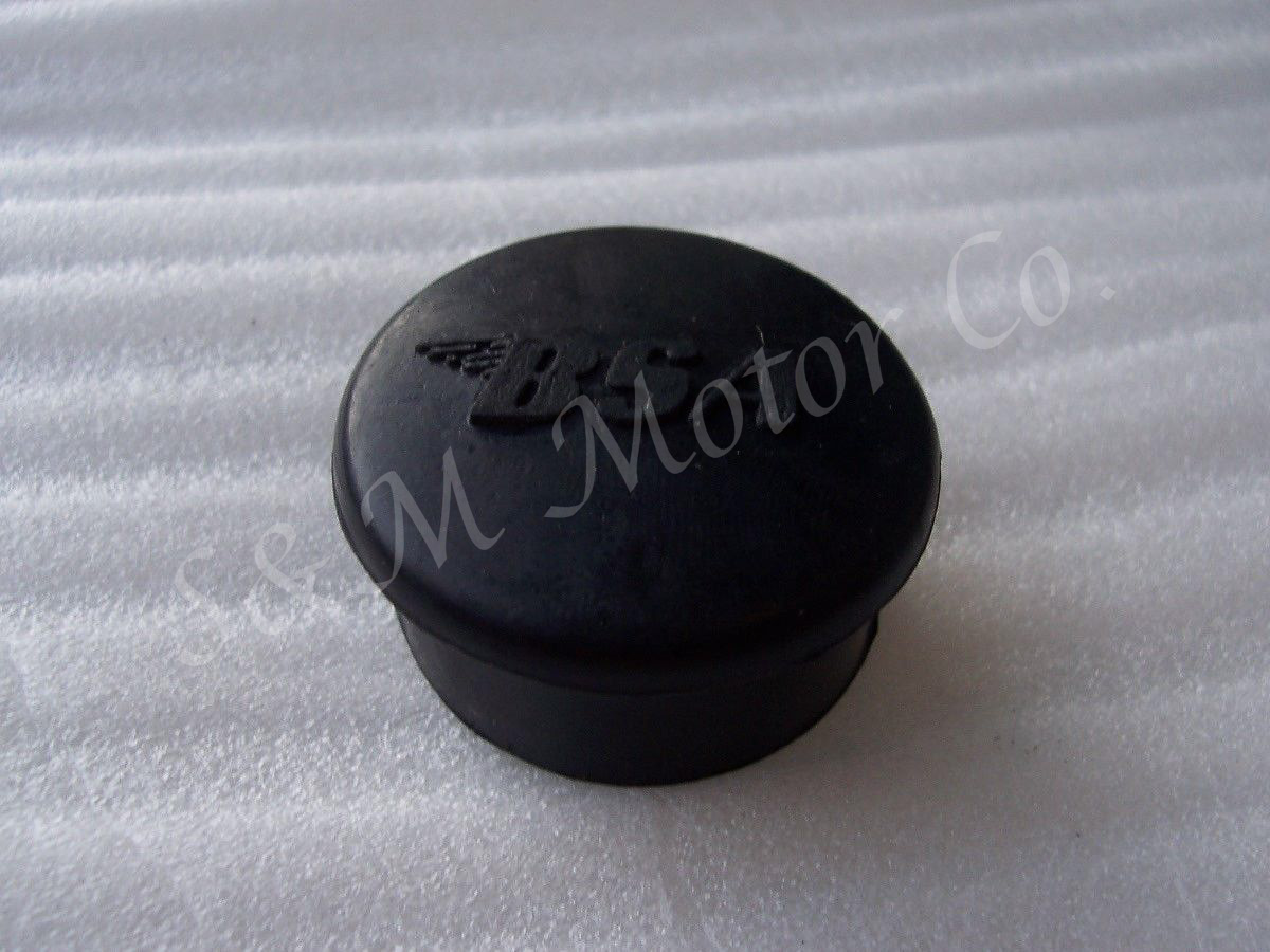 BSA CENTER FUEL GAS TANK PLUG WITH LOGO RUBBER GROMMET 408107, 688170