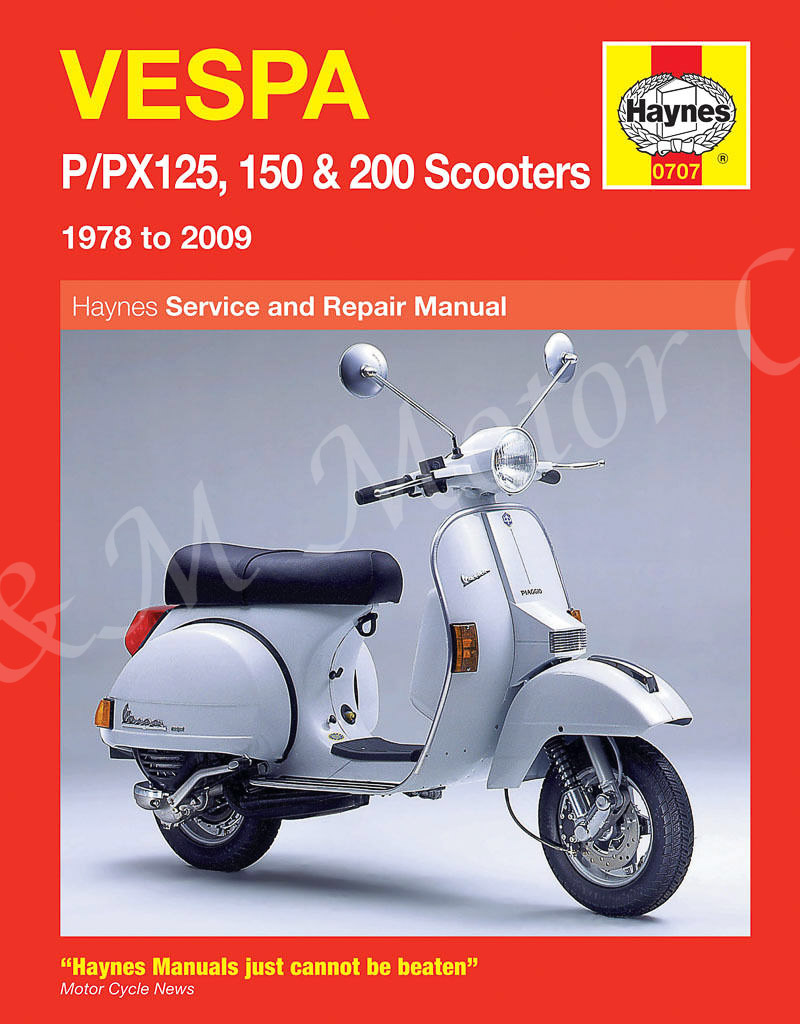VESPA P PX 125 150 200 PX200E HAYNES SERVICE REPAIR MANUAL1978