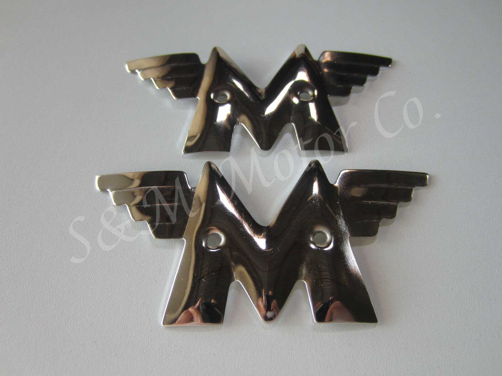 MATCHLESS GAS FUEL TANK BADGE EMBLEM SET FLYING “M” WING G3 G80 011928, 011928 SM Motor Co